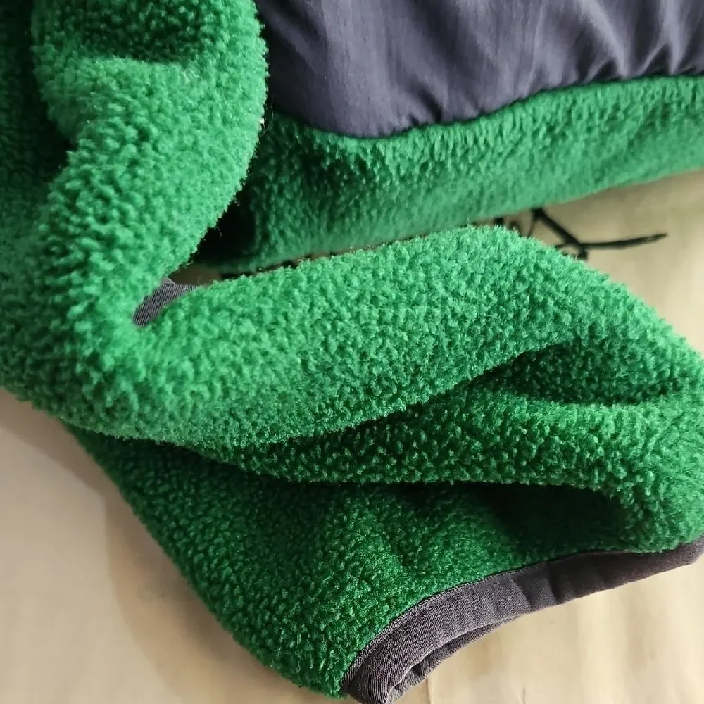 The North Face Charcoal and Forest Green Fleece Jacket